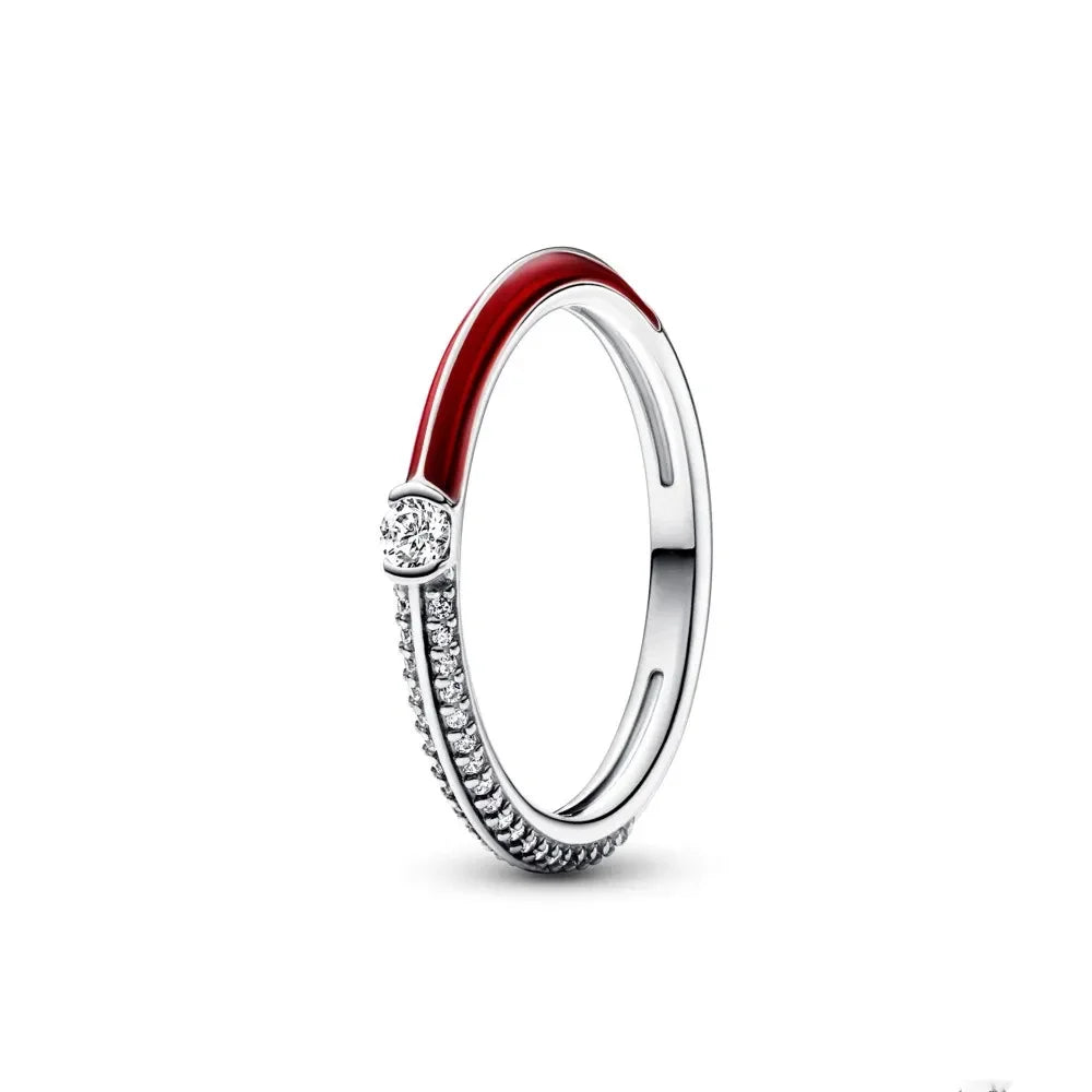 Disney 2024 New Fashion Mickey Mouse Women's Ring Original Valentine's Day Jewelry Gift Couple Ring Jewelry SetsGift Rings