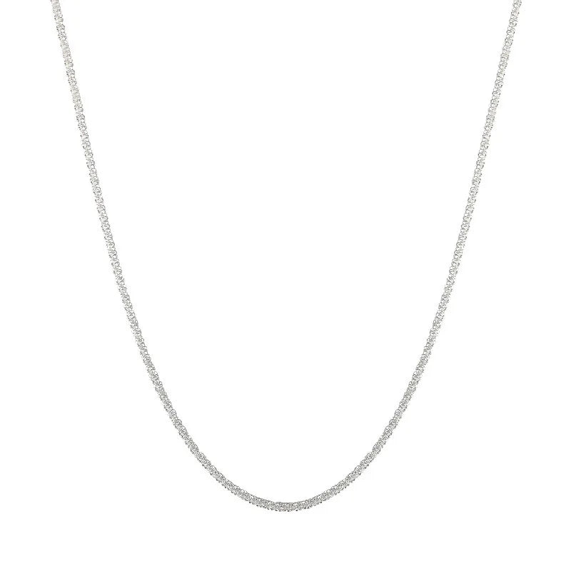 2pcs Set Shiny Sparkling Silver Plated Clavicle Chain Necklace Bracelet Jewelry Set for Women Minimalist Starry Sky Accessories