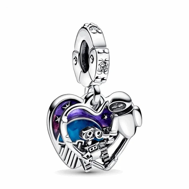 Disney 100th Anniversary Mickey Mouse Princess Pumpkin Car Beads Fit Original Pandora Bracelet Women's Bracelet DIY Jewelry