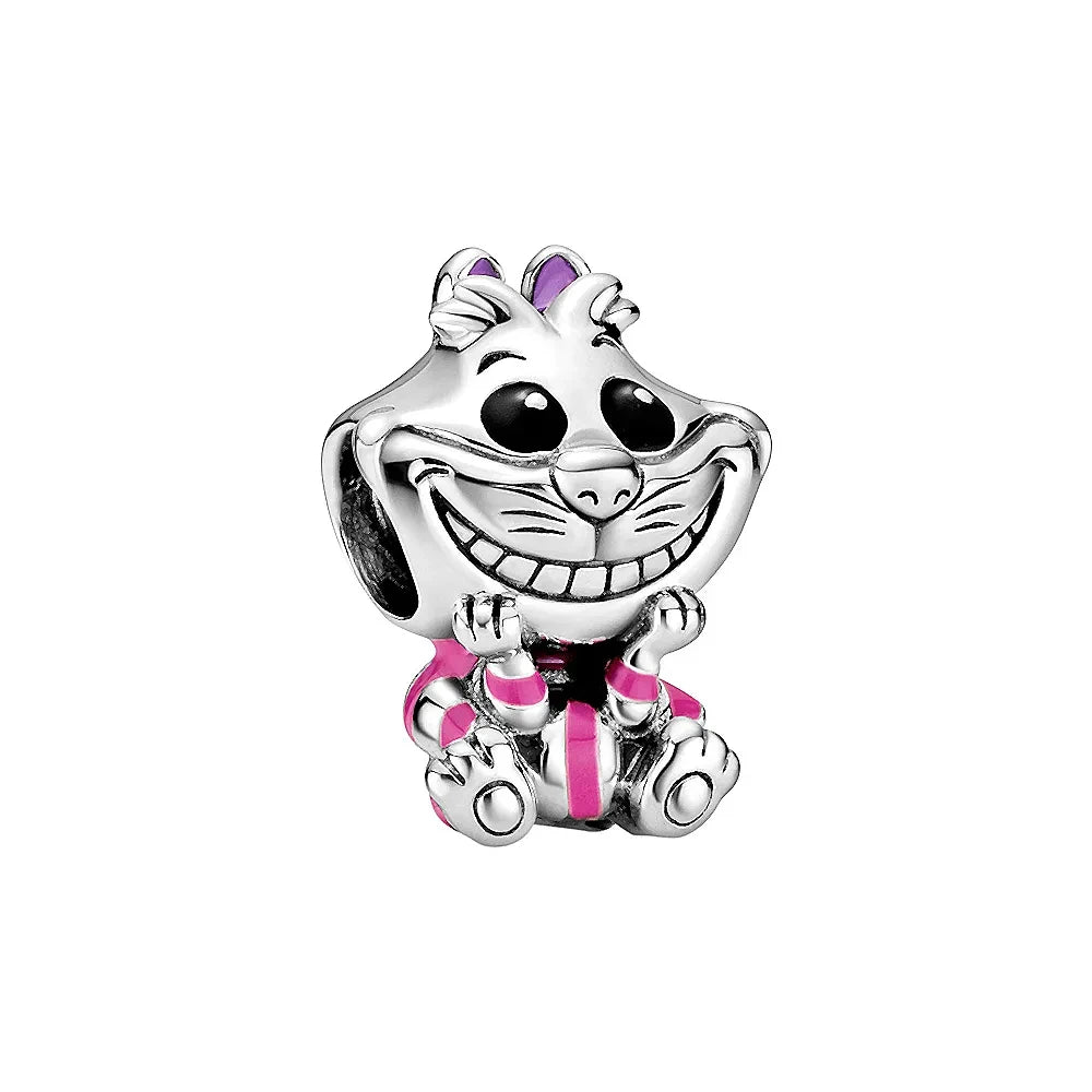 Disney 100th Anniversary Mickey Mouse Princess Pumpkin Car Beads Fit Original Pandora Bracelet Women's Bracelet DIY Jewelry