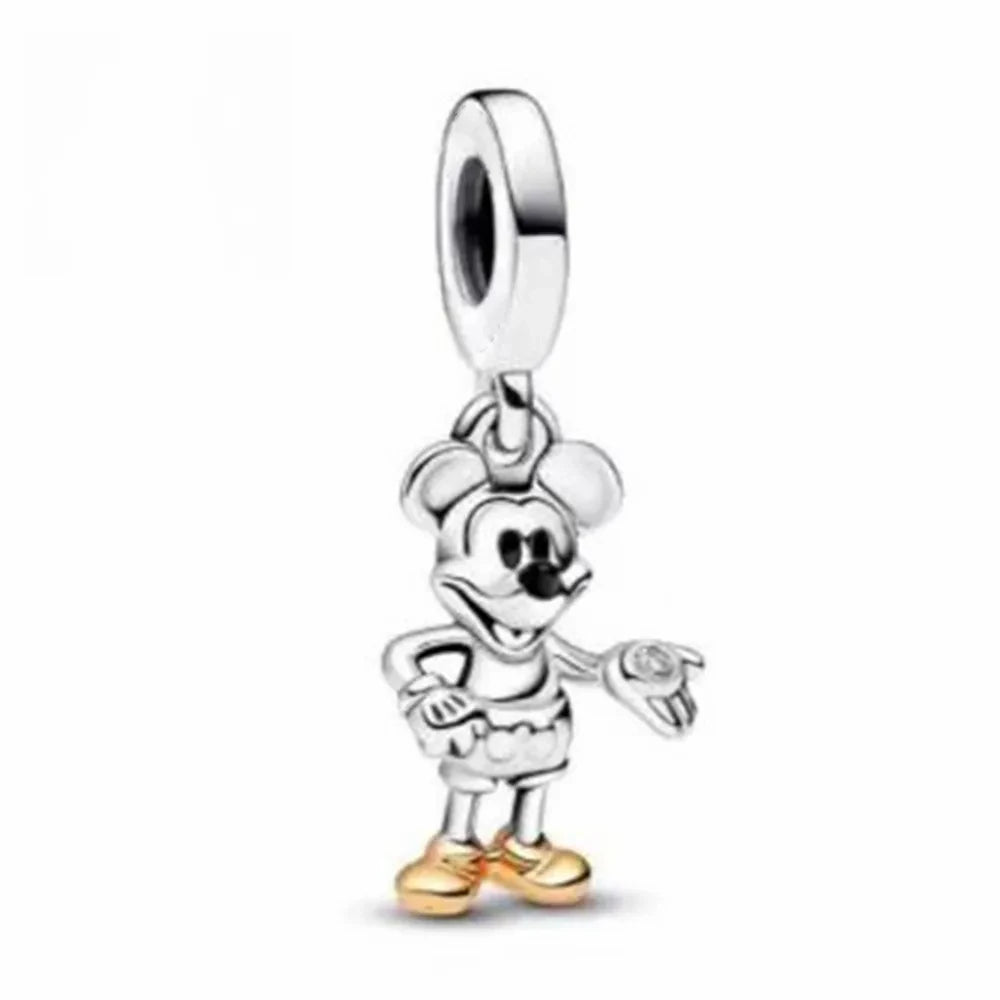 Disney 100th Anniversary Mickey Mouse Princess Pumpkin Car Beads Fit Original Pandora Bracelet Women's Bracelet DIY Jewelry