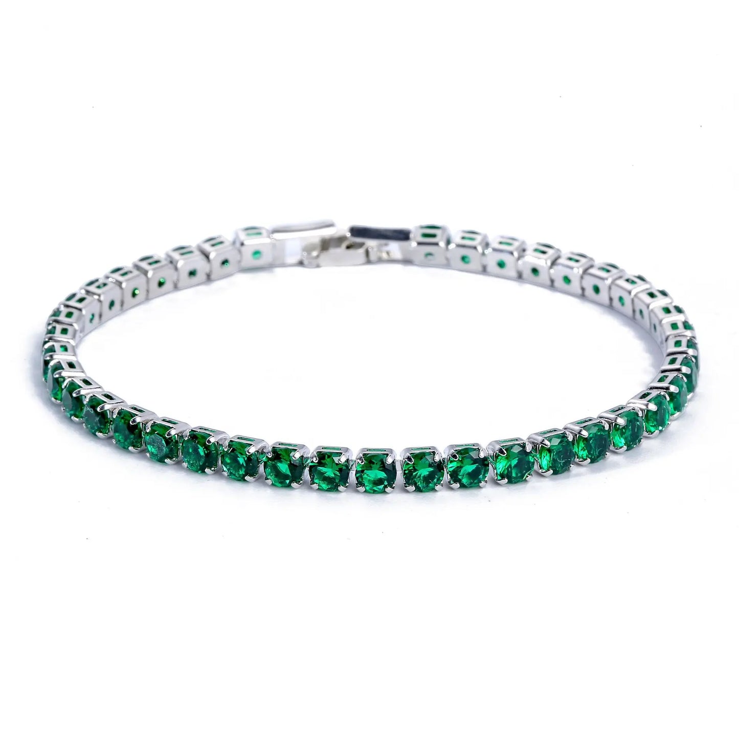 4mm Cubic Zirconia Tennis Bracelet Iced Out Chain Bracelets For Women Men Silver Color Men Bracelet CZ Chain Homme Jewelry