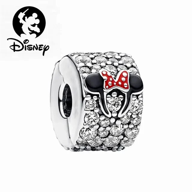 Disney 100th Anniversary Mickey Mouse Princess Pumpkin Car Beads Fit Original Pandora Bracelet Women's Bracelet DIY Jewelry