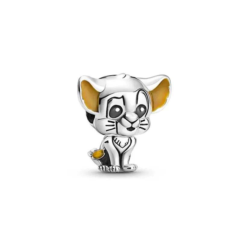 Disney 100th Anniversary Mickey Mouse Princess Pumpkin Car Beads Fit Original Pandora Bracelet Women's Bracelet DIY Jewelry