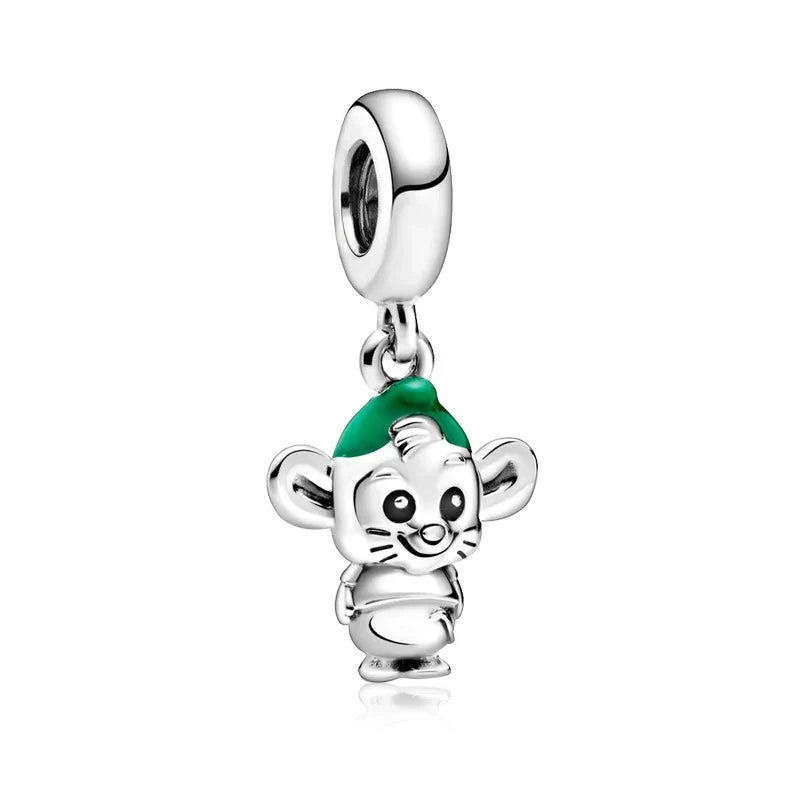 Disney 100th Anniversary Mickey Mouse Princess Pumpkin Car Beads Fit Original Pandora Bracelet Women's Bracelet DIY Jewelry