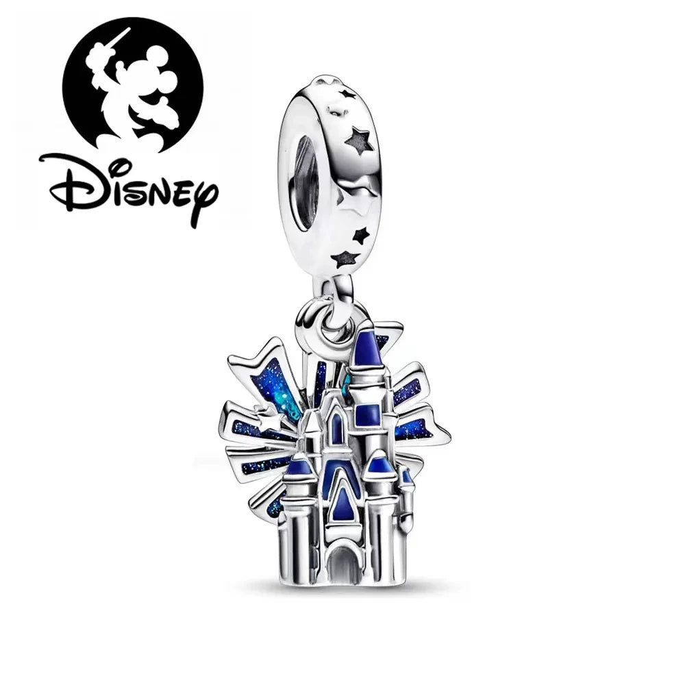 Disney 100th Anniversary Mickey Mouse Princess Pumpkin Car Beads Fit Original Pandora Bracelet Women's Bracelet DIY Jewelry