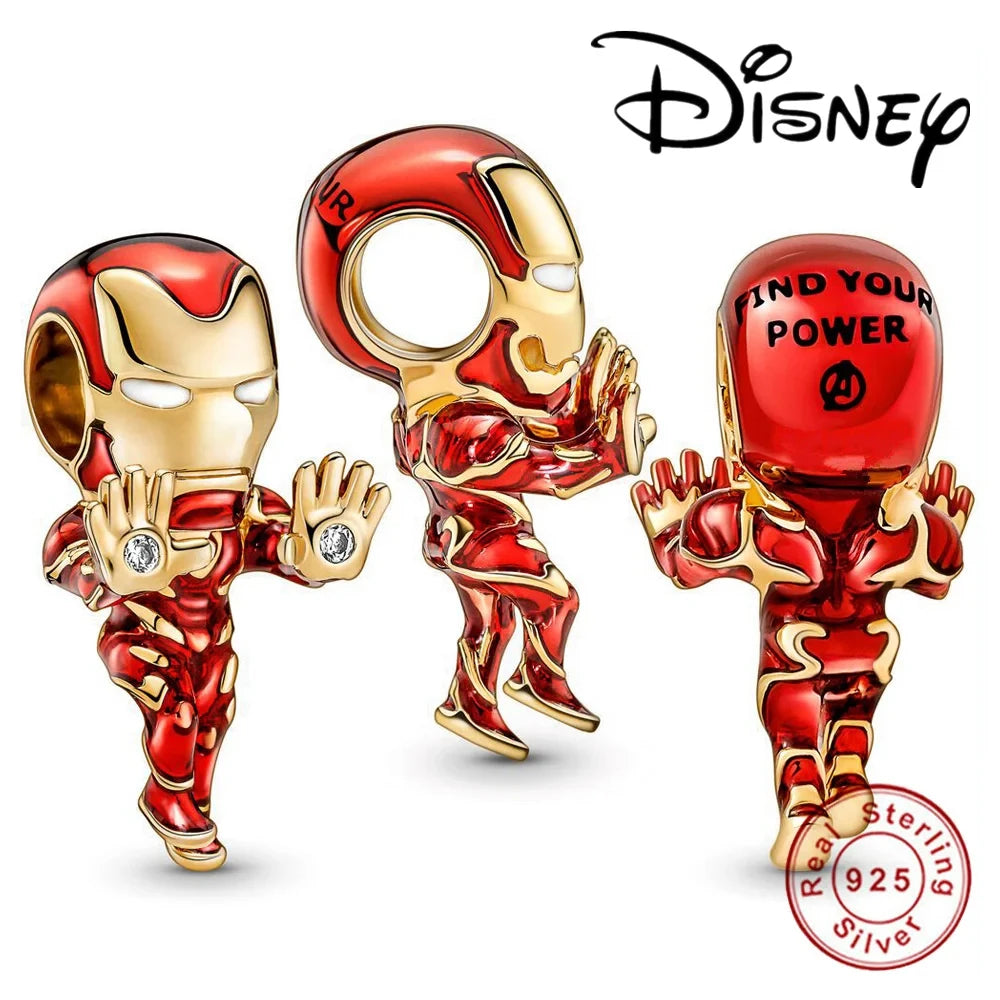 100% 925 sterling silver Disney Charm Spider Man beads suitable for original Pandora bracelet, women's fashion gift