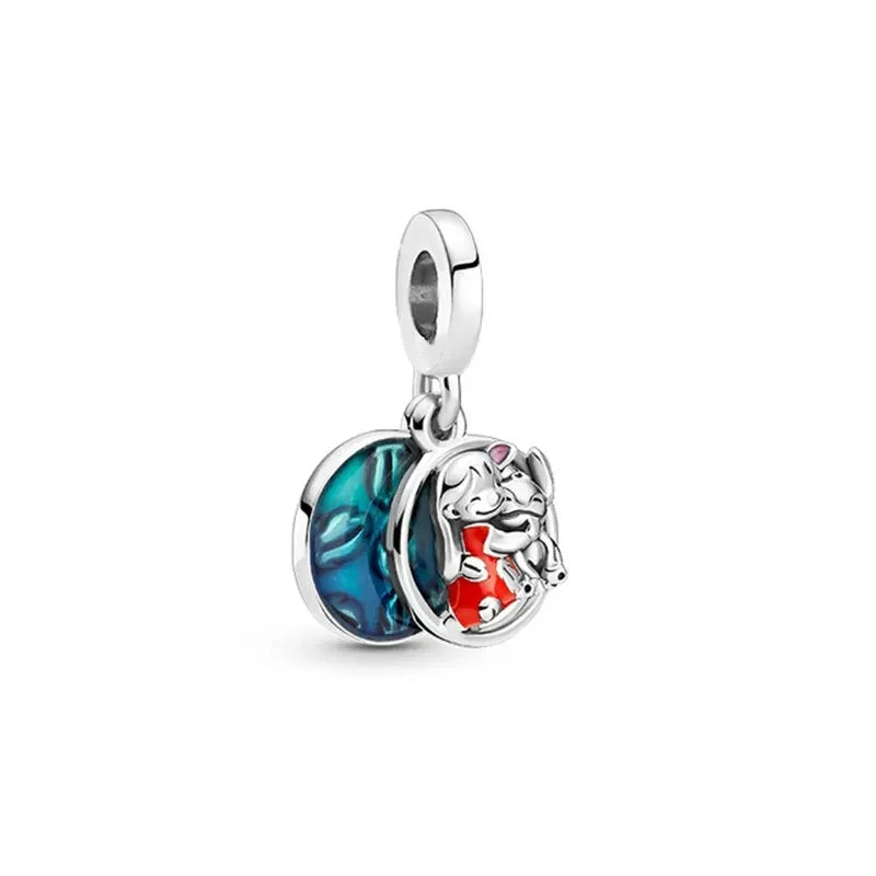 Disney 100th Anniversary Mickey Mouse Princess Pumpkin Car Beads Fit Original Pandora Bracelet Women's Bracelet DIY Jewelry