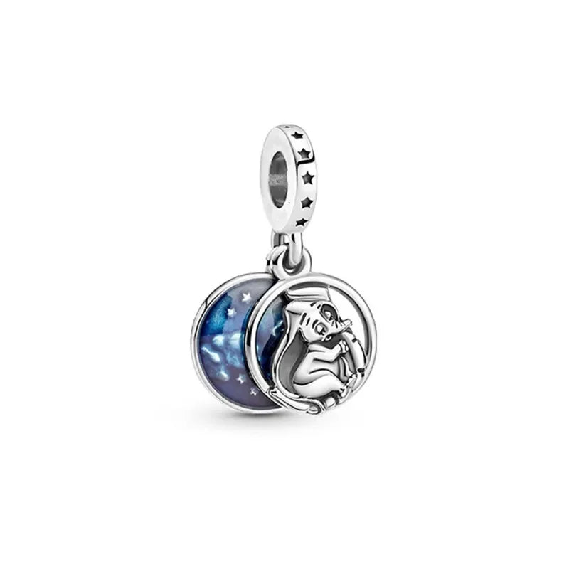 Disney 100th Anniversary Mickey Mouse Princess Pumpkin Car Beads Fit Original Pandora Bracelet Women's Bracelet DIY Jewelry