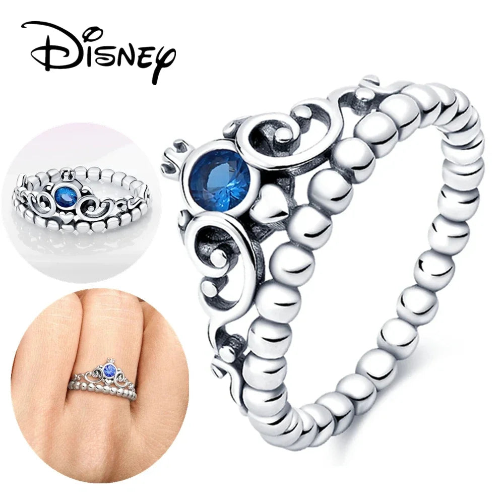 Disney 2024 New Fashion Mickey Mouse Women's Ring Original Valentine's Day Jewelry Gift Couple Ring Jewelry SetsGift Rings