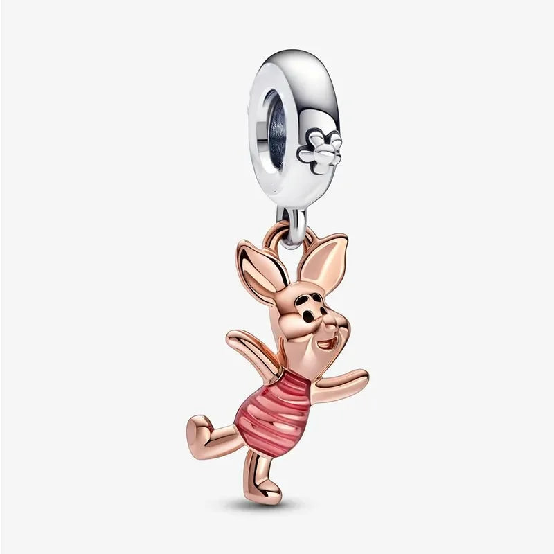 Disney 100th Anniversary Mickey Mouse Princess Pumpkin Car Beads Fit Original Pandora Bracelet Women's Bracelet DIY Jewelry
