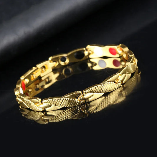 Retro Creative Fashion Magnetic Therapy Magnetic Bracelet 7mm Dragon Pattern Adjustable Magnetic Couple Bracelet