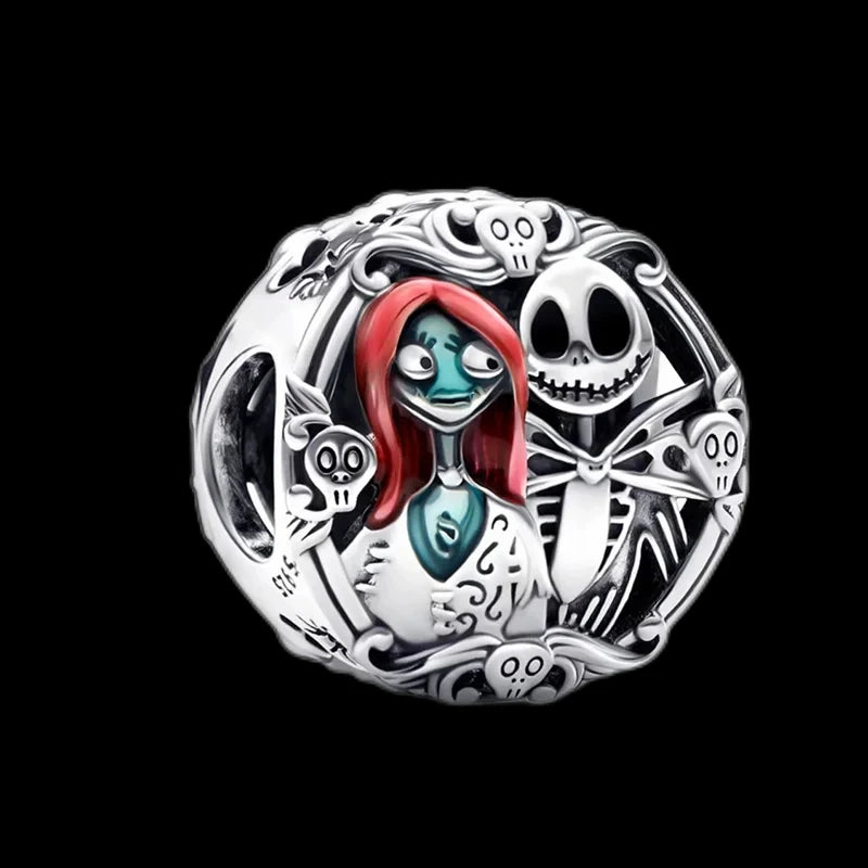 Disney 100th Anniversary Mickey Mouse Princess Pumpkin Car Beads Fit Original Pandora Bracelet Women's Bracelet DIY Jewelry