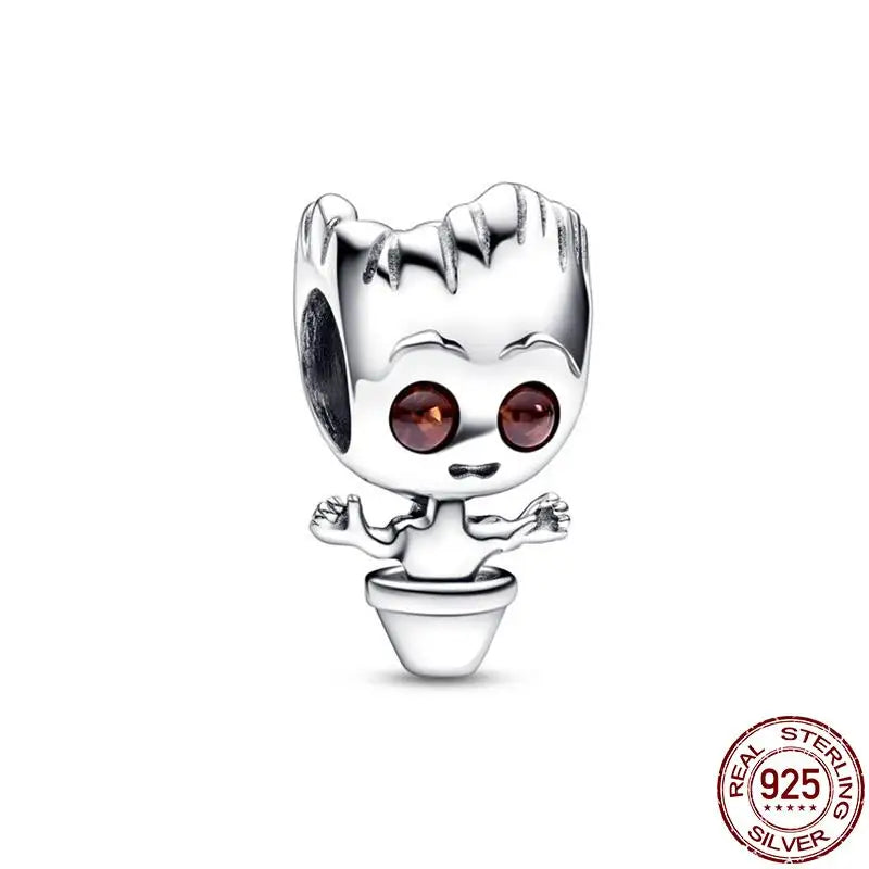 925 Sterling Silver Mickey Mouse Minnie Series Bead Charm Fit Disney Stitch Charm 925 Bracelet DIY Women Jewelry Gift