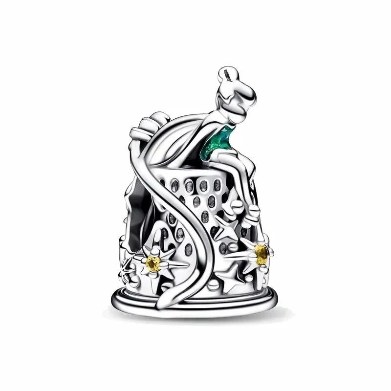 Disney 100th Anniversary Mickey Mouse Princess Pumpkin Car Beads Fit Original Pandora Bracelet Women's Bracelet DIY Jewelry