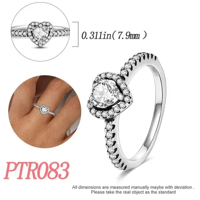 Disney 2024 New Fashion Mickey Mouse Women's Ring Original Valentine's Day Jewelry Gift Couple Ring Jewelry SetsGift Rings