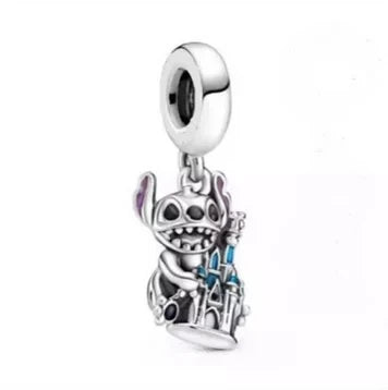 Disney 100th Anniversary Mickey Mouse Princess Pumpkin Car Beads Fit Original Pandora Bracelet Women's Bracelet DIY Jewelry