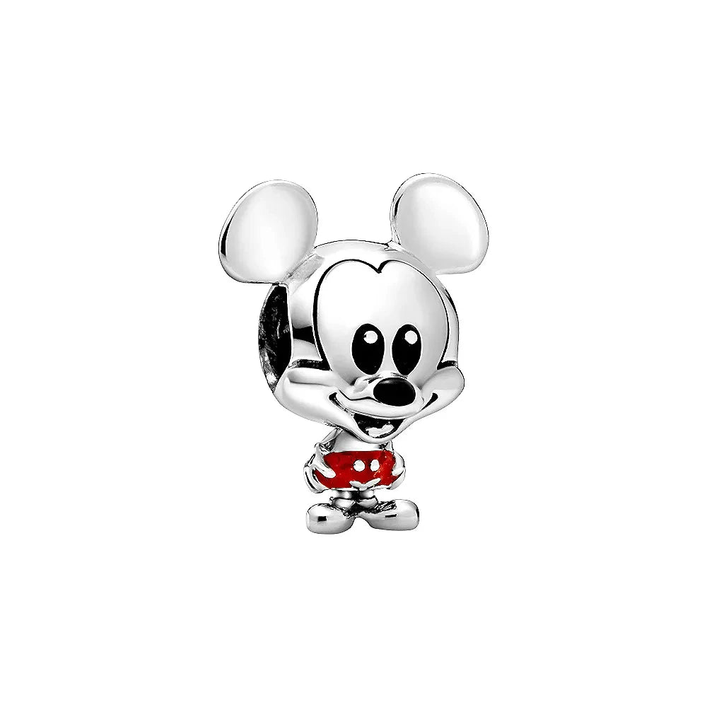 Disney 100th Anniversary Mickey Mouse Princess Pumpkin Car Beads Fit Original Pandora Bracelet Women's Bracelet DIY Jewelry